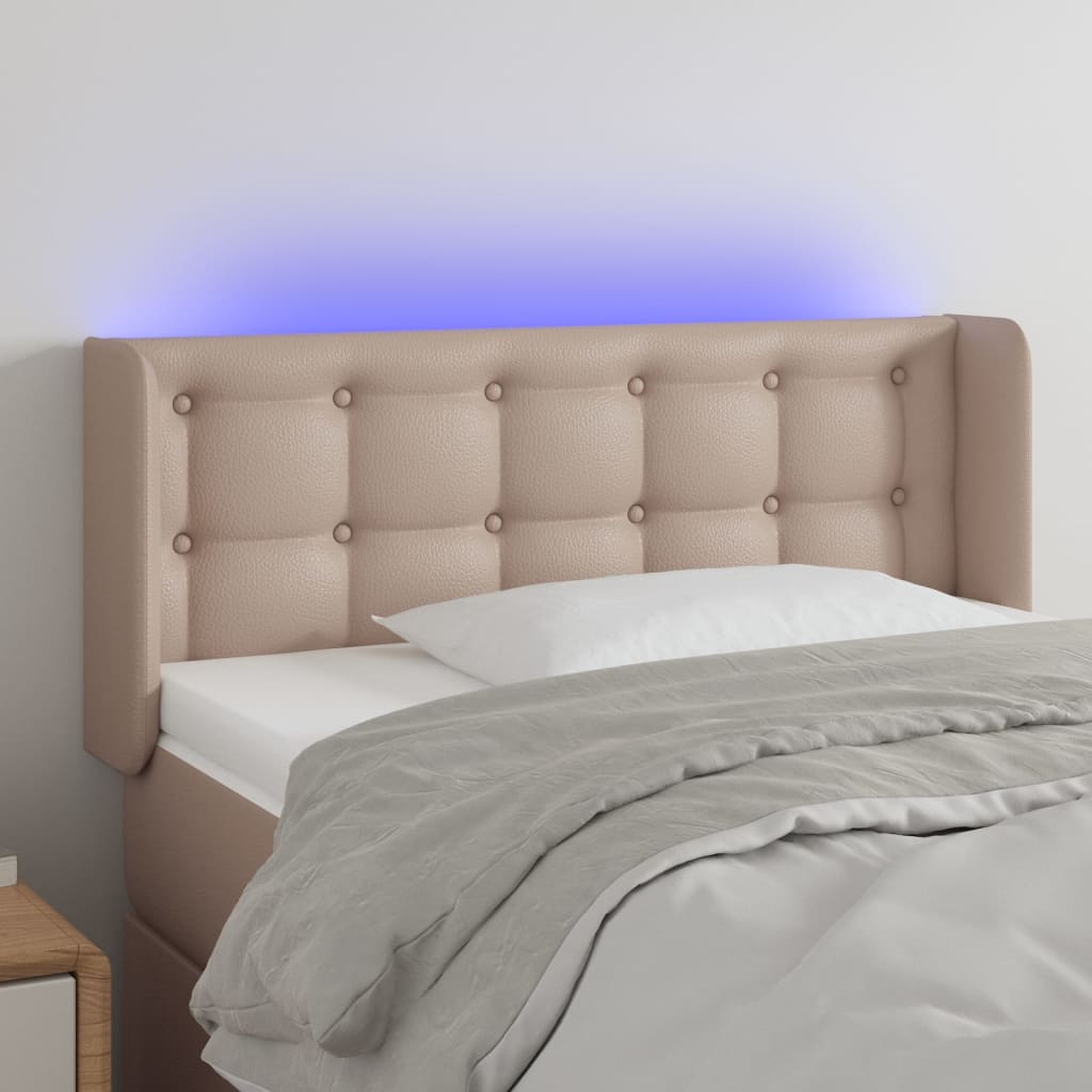 vidaXL Hoofdbord LED 83x16x78/88 cm kunstleer zwart