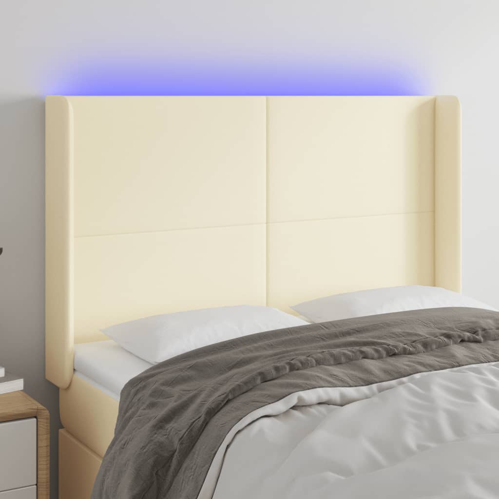 vidaXL Hoofdbord LED 83x16x78/88 cm kunstleer zwart