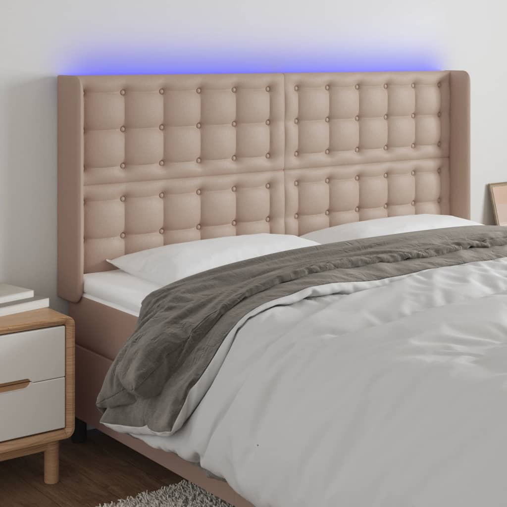 vidaXL Hoofdbord LED 83x16x78/88 cm kunstleer zwart