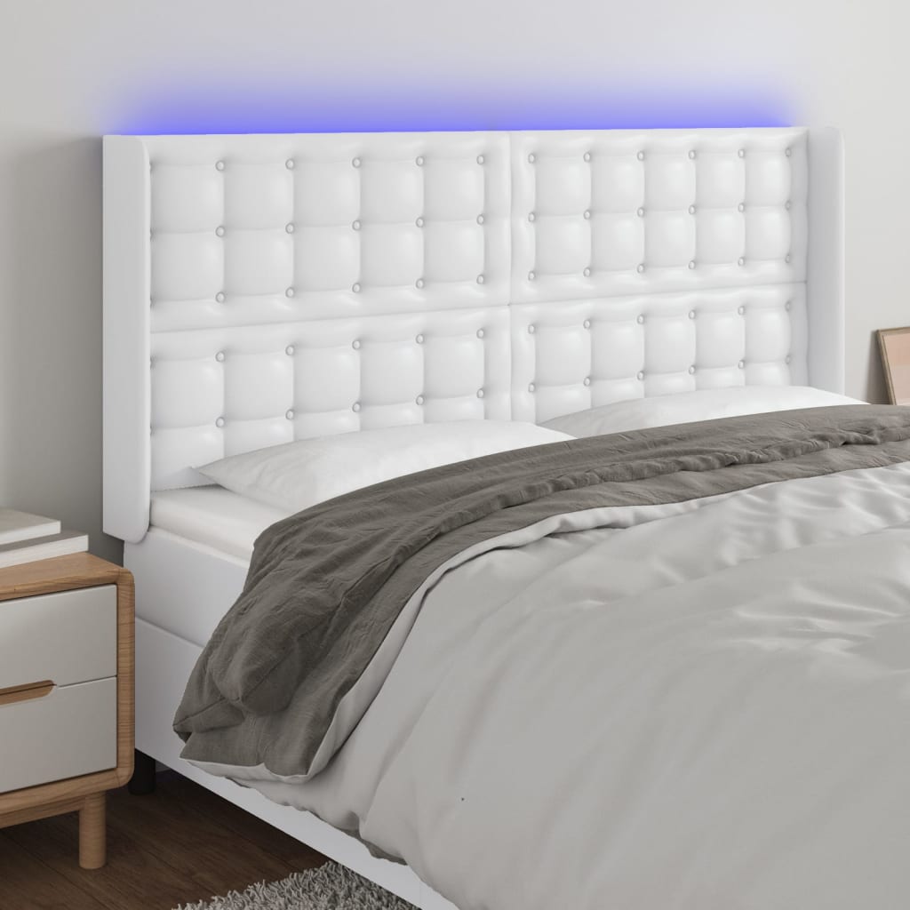 vidaXL Hoofdbord LED 83x16x78/88 cm kunstleer zwart