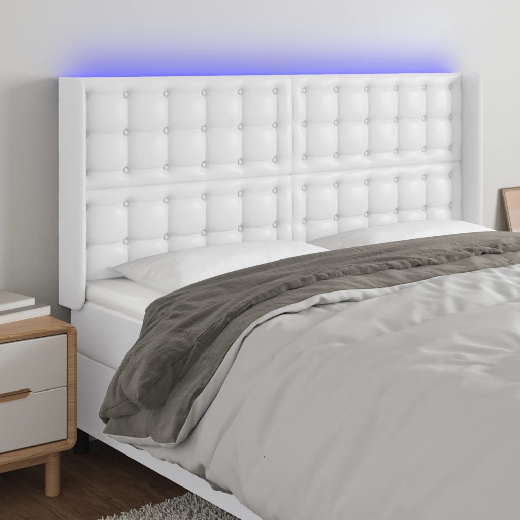 vidaXL Hoofdbord LED 83x16x78/88 cm kunstleer zwart
