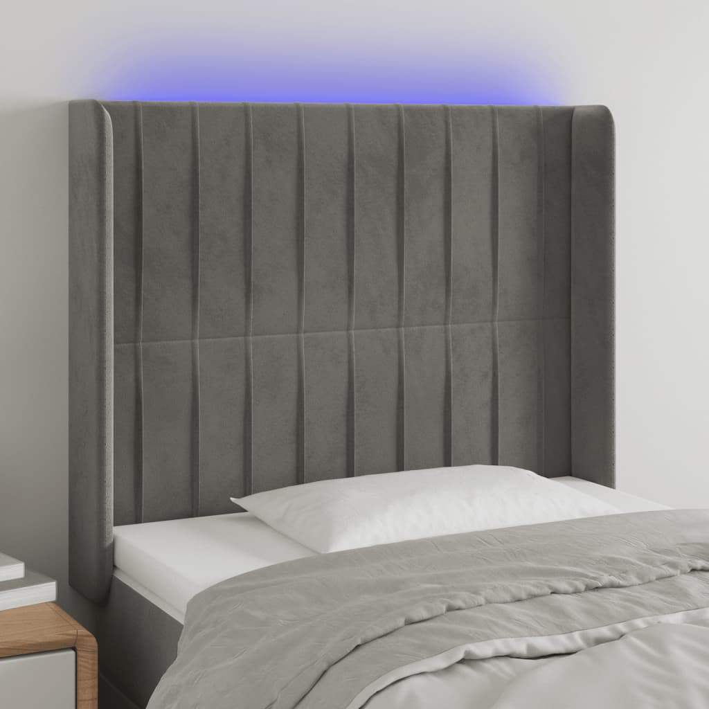 vidaXL Panneau de porte LED 83x16x78/88 cm poignées d'éclairage