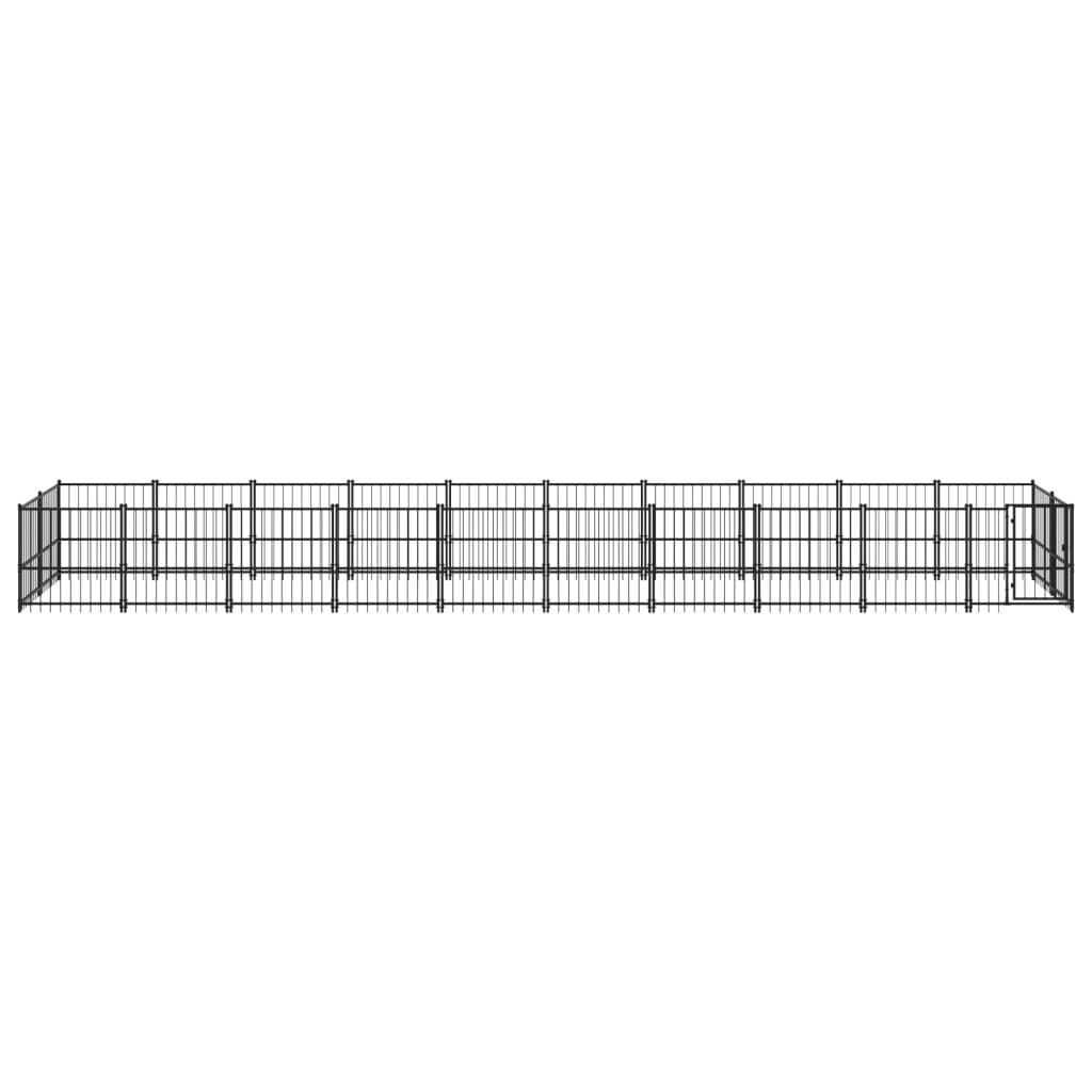 vidaXL Outdoor Dog Kennel 15.02 m² Steel