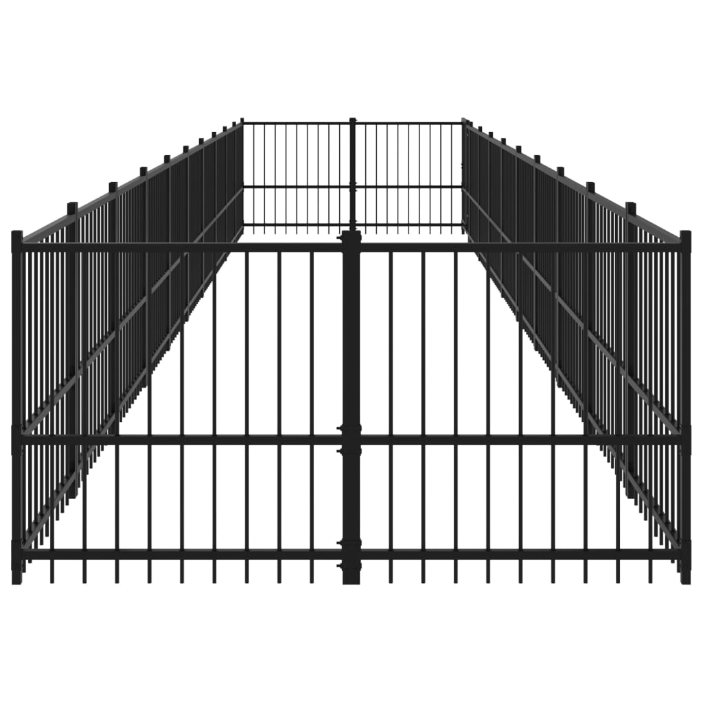 vidaXL Outdoor Dog Kennel 15.02 m² Steel