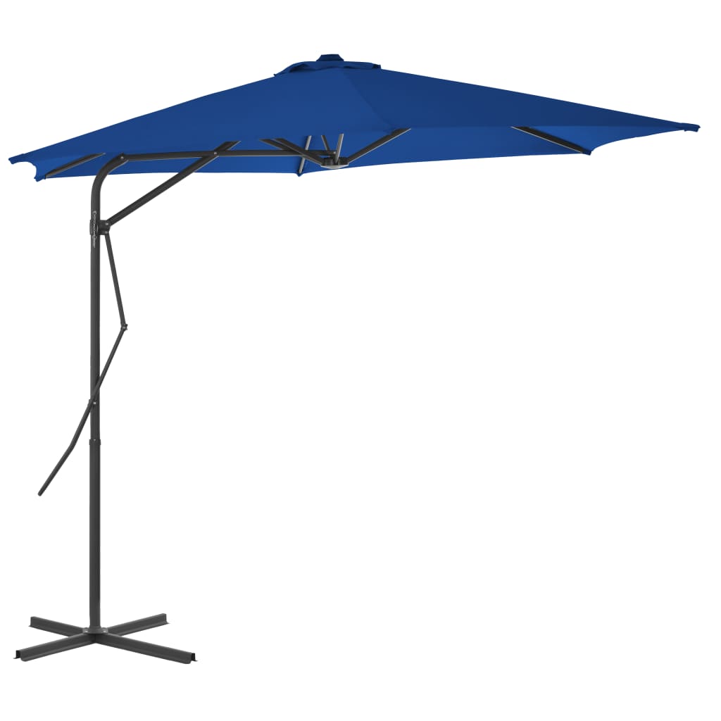 vidaXL Parasol met stalen paal 300x230 cm bordeauxrood