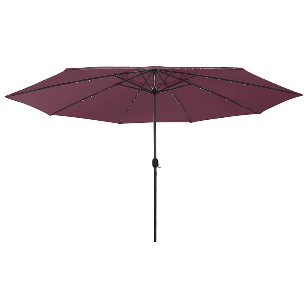 vidaXL Parasol met LED-verlichting 400 cm zandkleurig