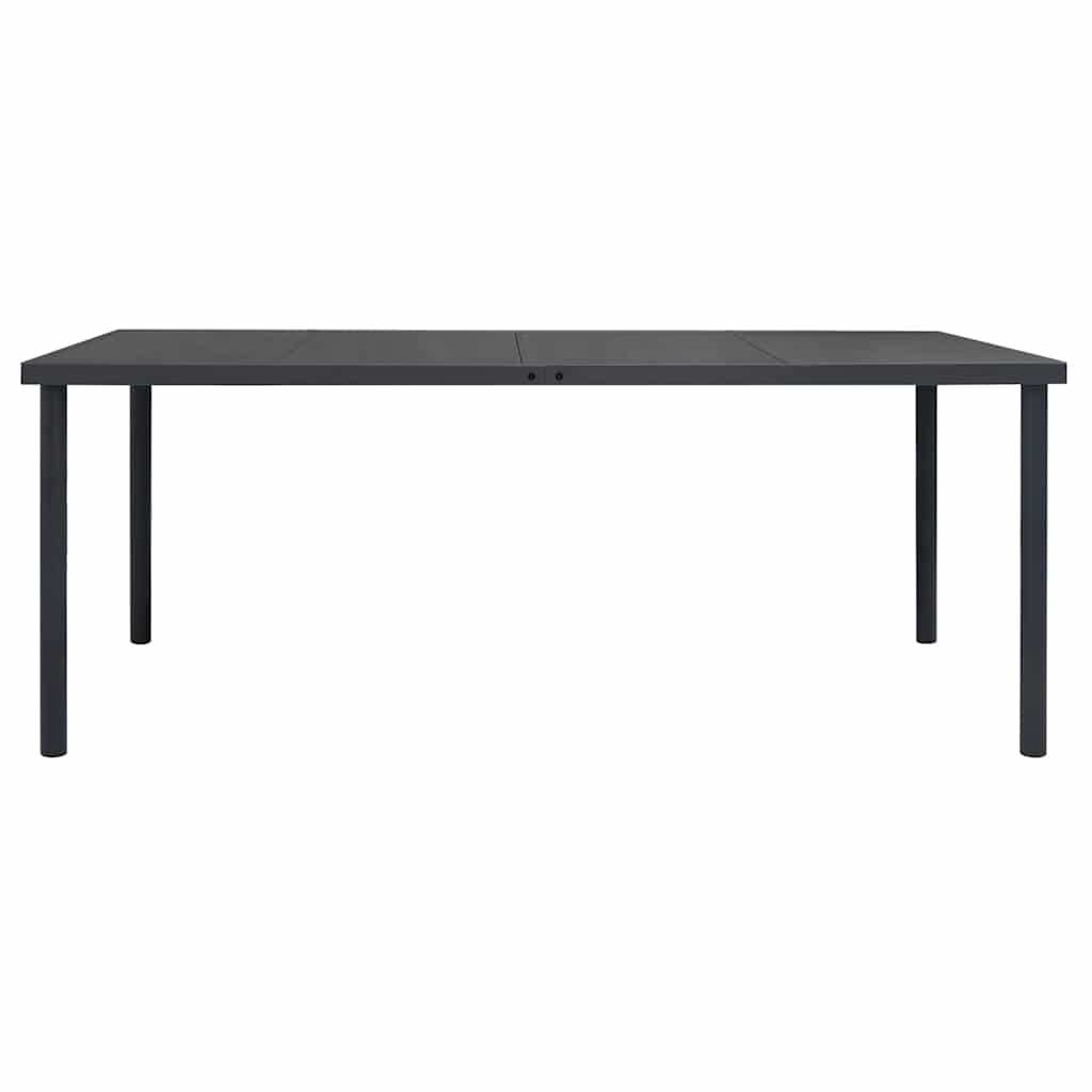 vidaXL Tuintafel 150x90x74 cm staal antracietkleurig