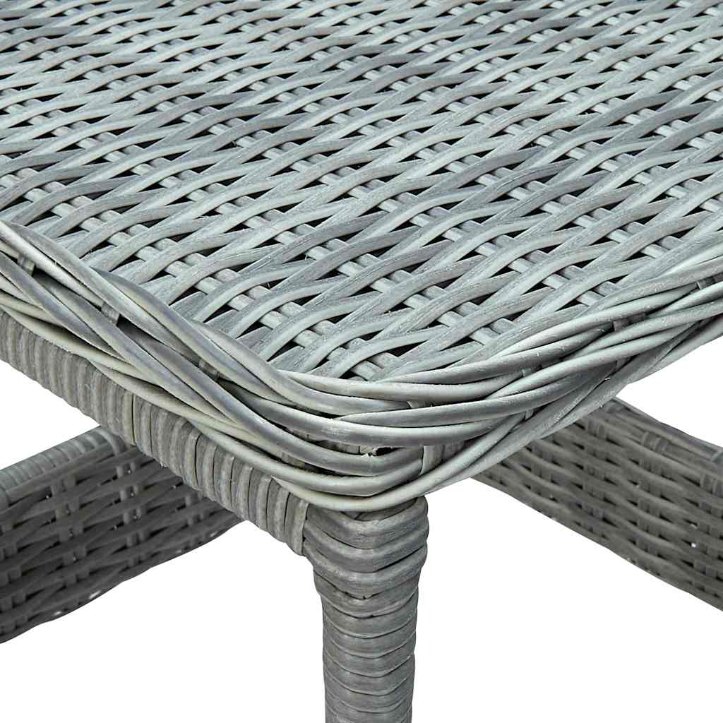 vidaXL Tuintafel 45x45x46,5 cm poly rattan donkergrijs