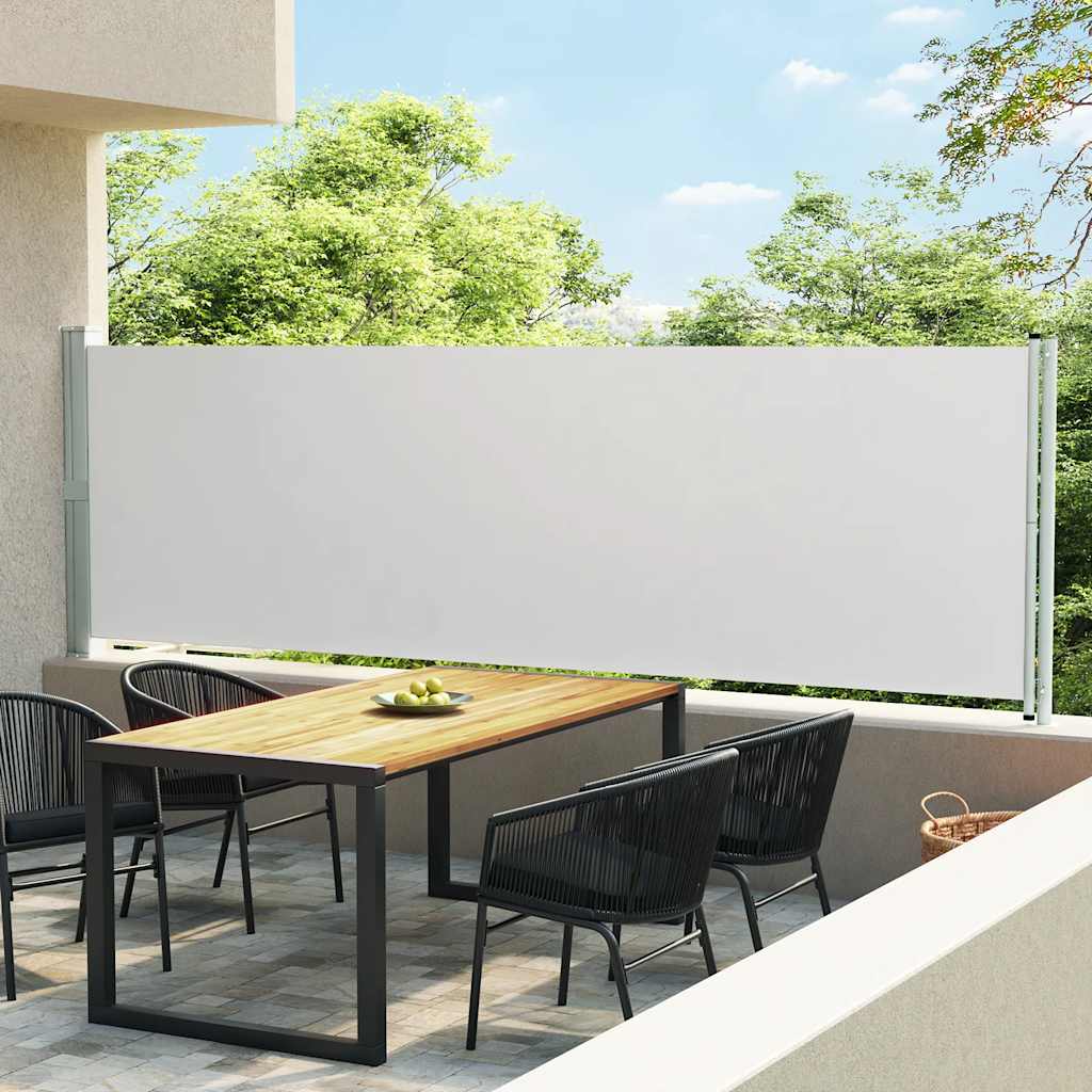 vidaXL Tuinscherm uittrekbaar 140x600 cm zwart