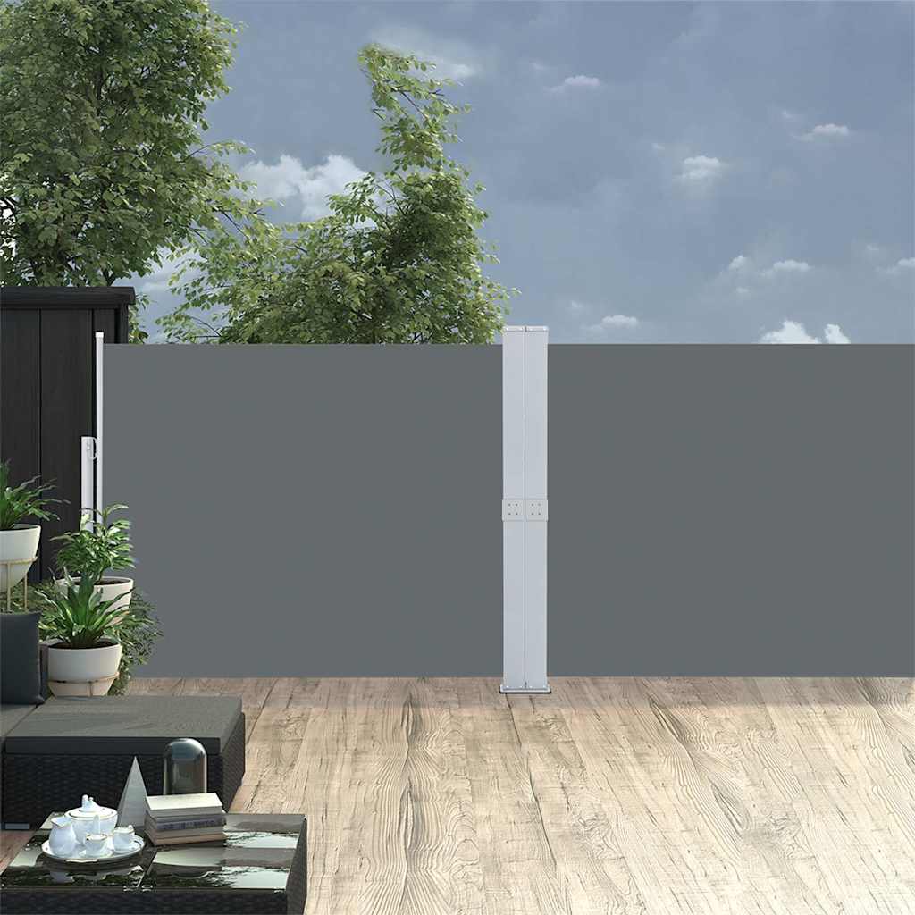 vidaXL Windscherm uittrekbaar 160x600 cm bruin