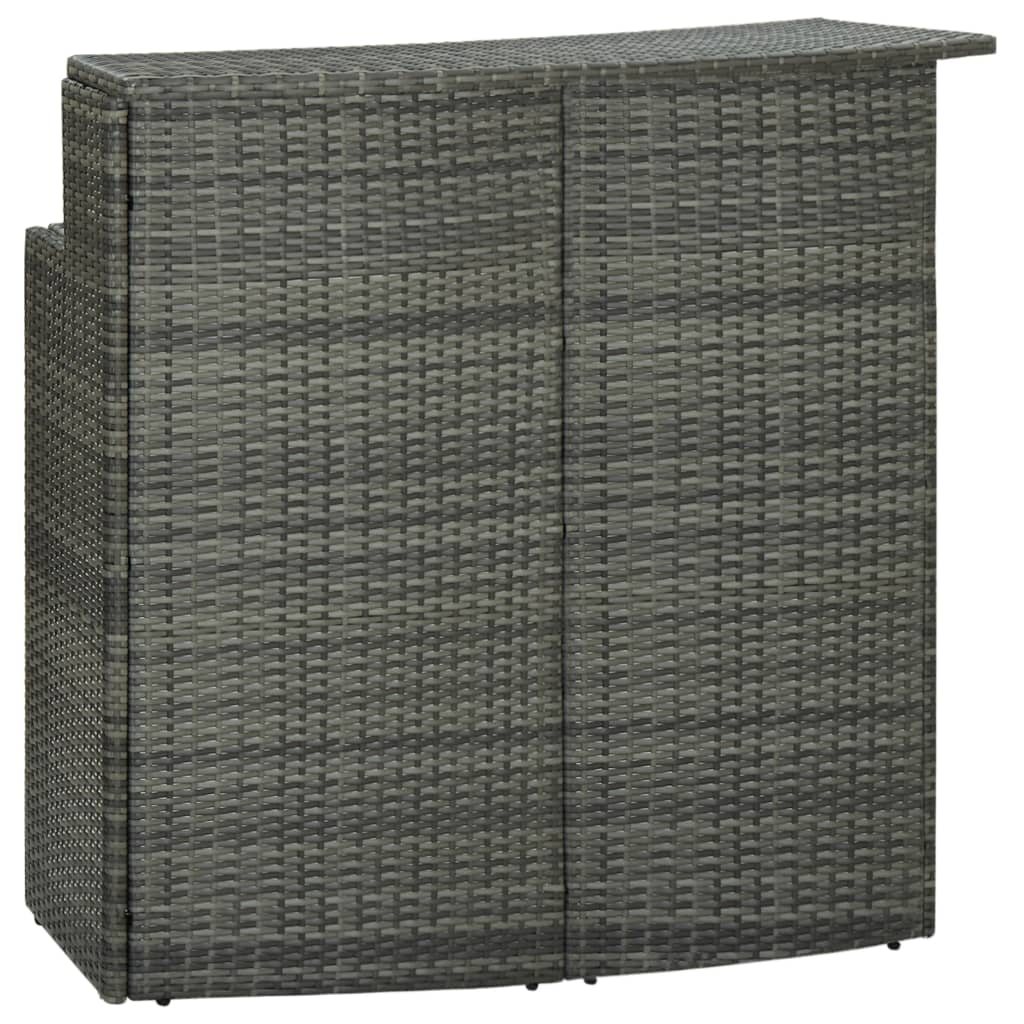 vidaXL Tuinbartafel 120x55x110 cm poly rattan bruin