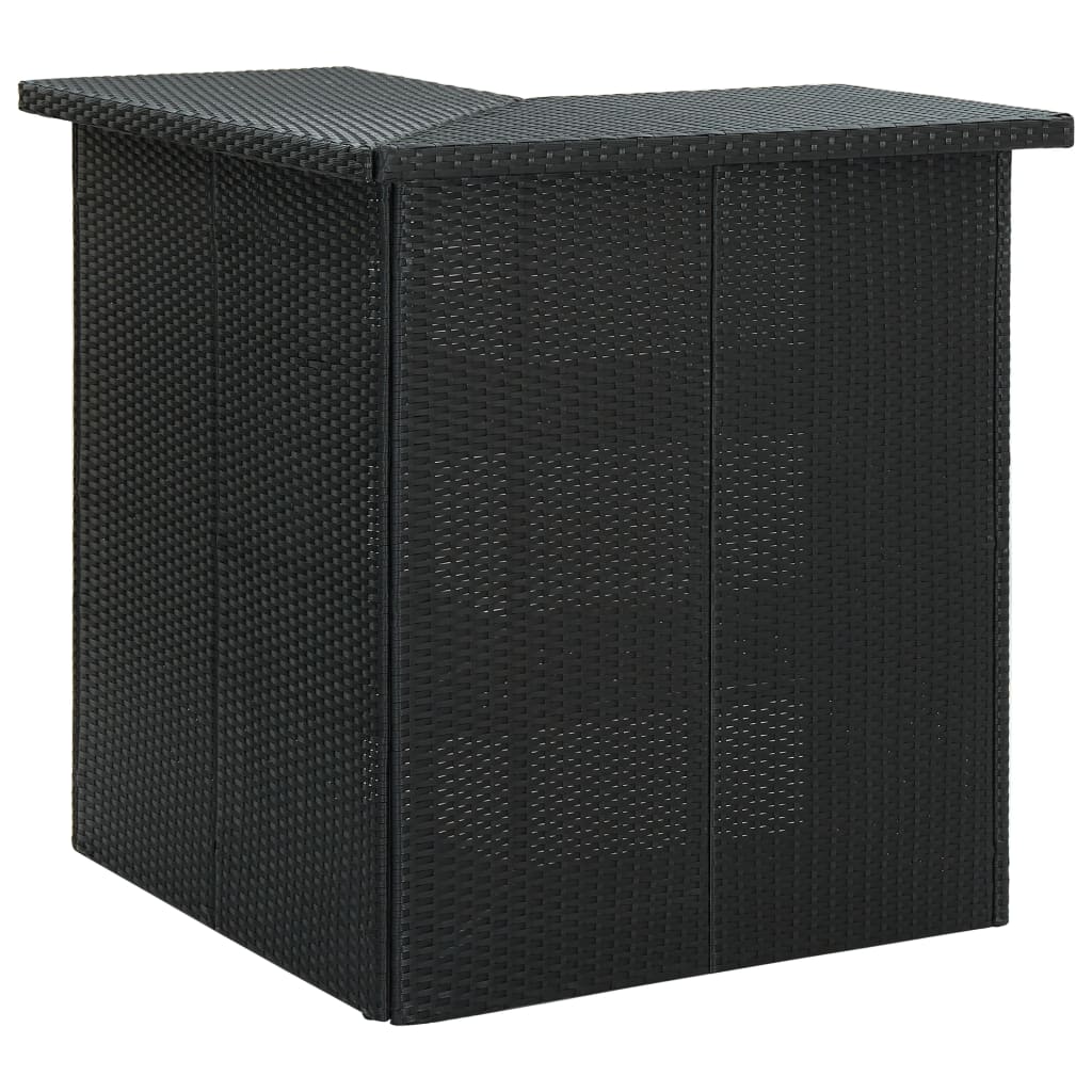 vidaXL Corner Bar Table 100x50x105 cm Poly Rattan Brown