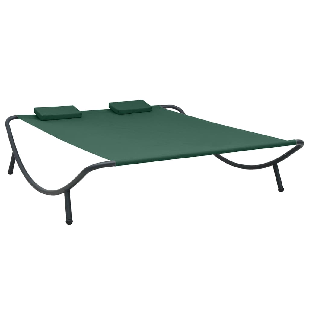 vidaXL Loungebed stof zwart
