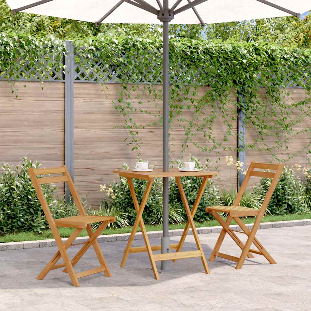 vidaXL Tuintafel inklapbaar 60x60x75 cm massief acaciahout