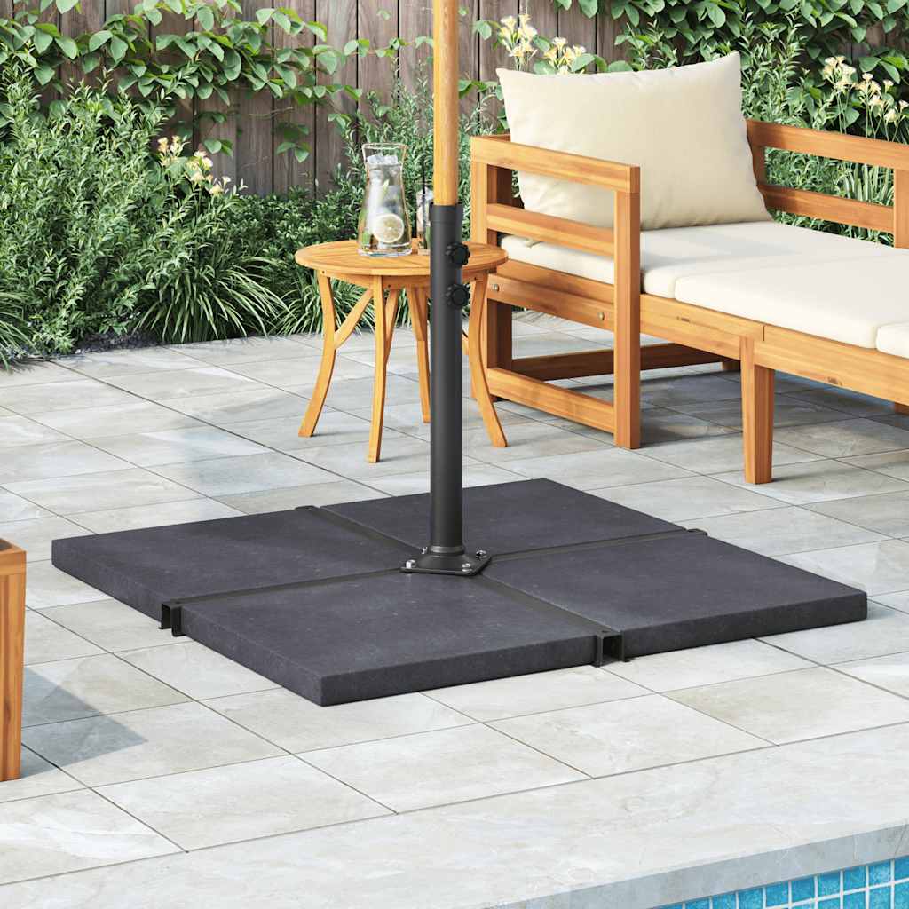 vidaXL Parasol Base Plate Square 25 kg Granite Black