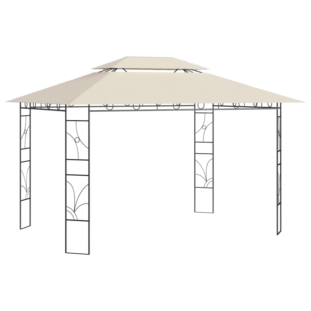 vidaXL Prieel 160 g/m² 4x3x2,7 m crèmekleurig