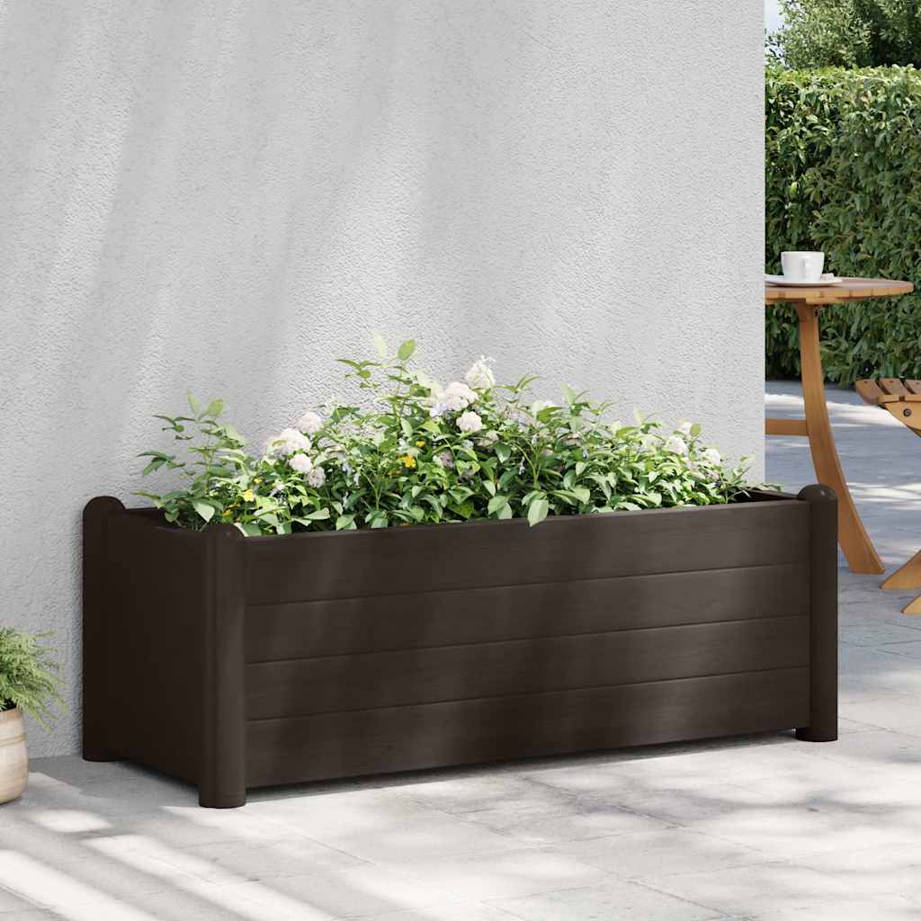 vidaXL Plantenbak verhoogd 43x43x35 cm PP wit