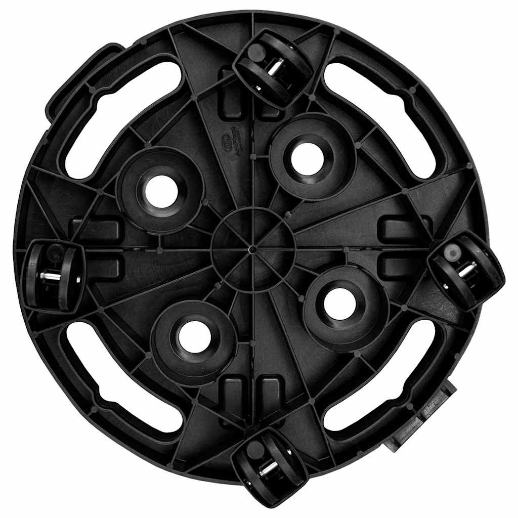 vidaXL Plantentrolleys met wielen 2 st 170 kg diameter 30 cm zwart
