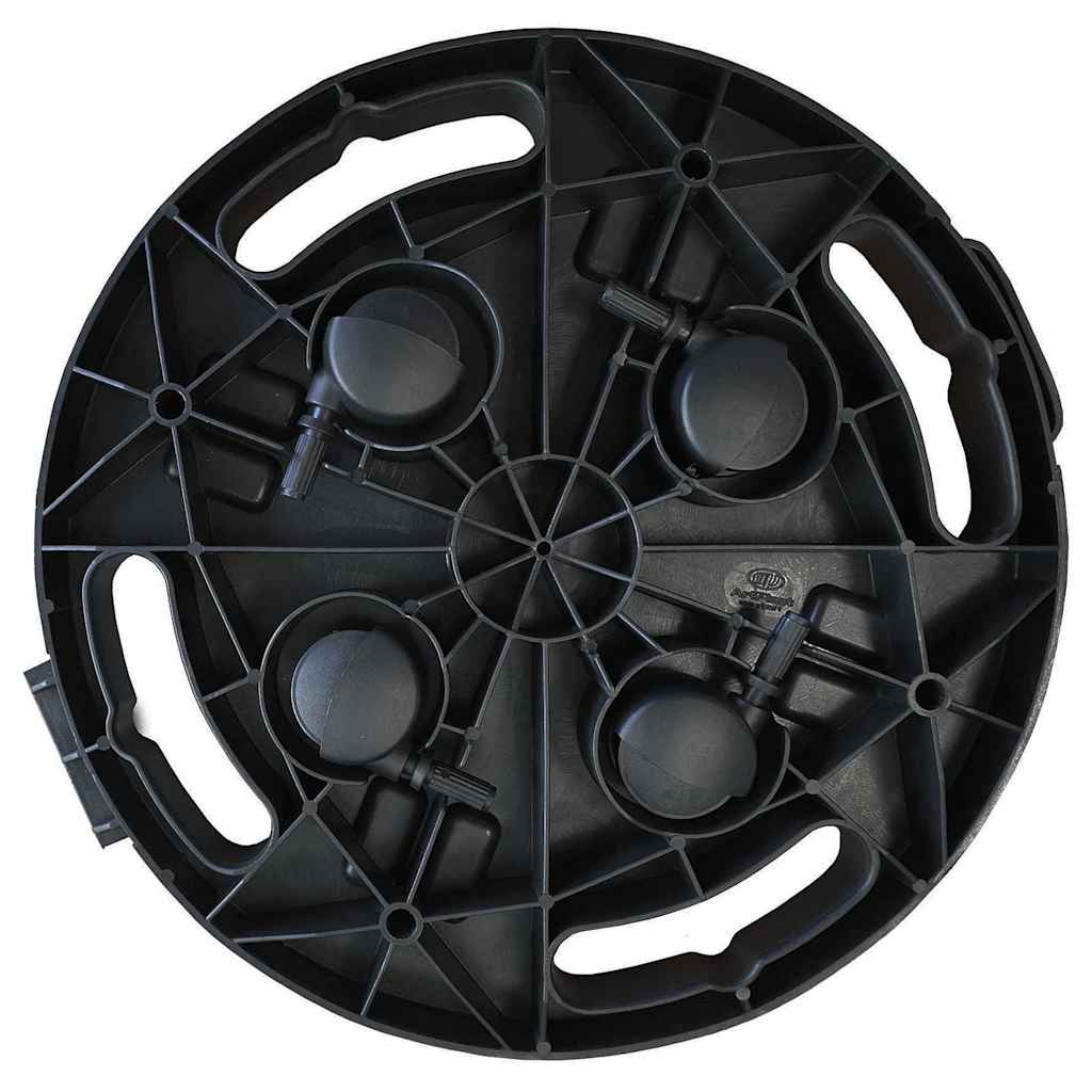 vidaXL Plantentrolleys met wielen 2 st 170 kg diameter 30 cm zwart