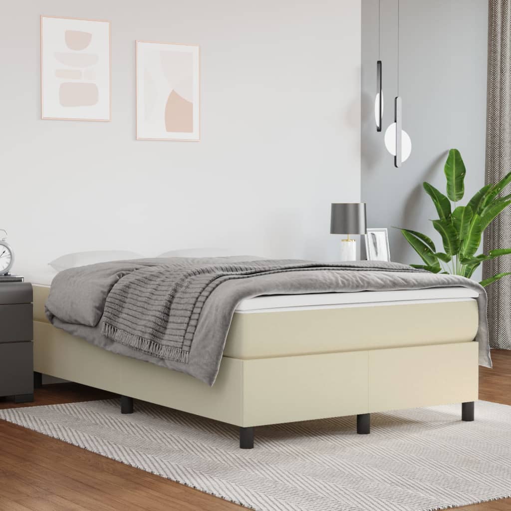 vidaXL Boxspring met matras kunstleer zwart 80x200 cm