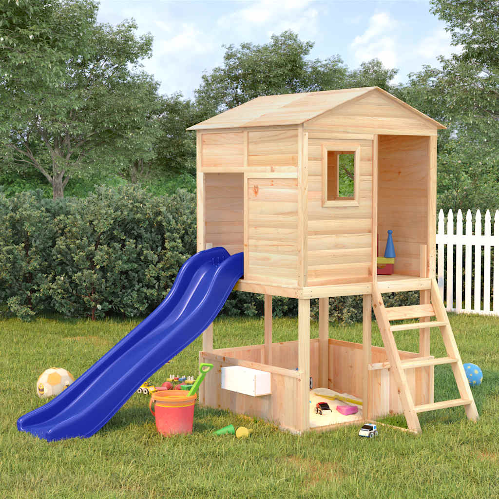 vidaXL Solid Spruce Wood Playhouse