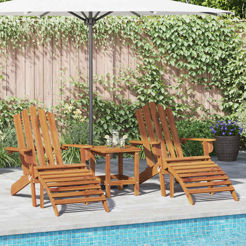 vidaXL Adirondack Garden Chairs 2 pcs Solid Acacia Wood