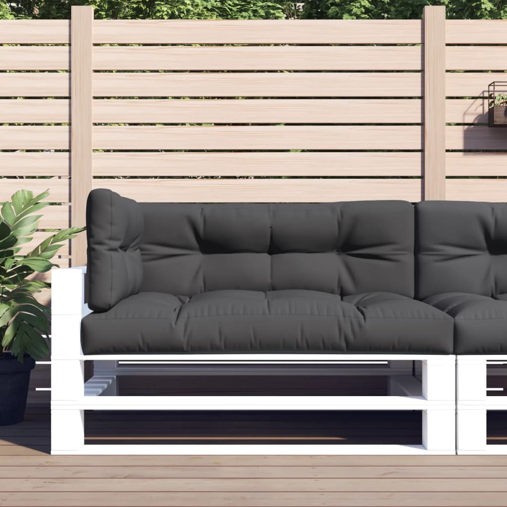 vidaXL Pallet Cushions 3 pcs Fabric Anthracite