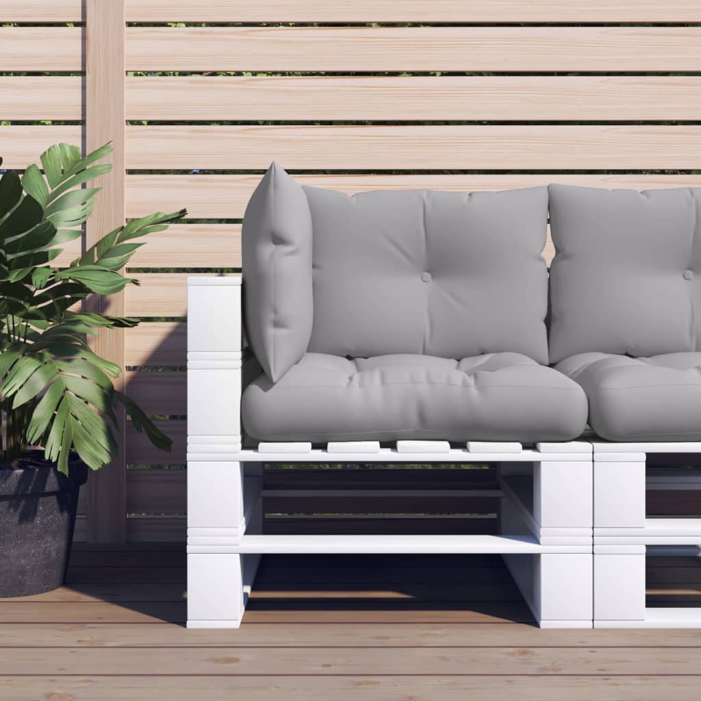vidaXL Pallet Cushions 2 pcs fabric grey