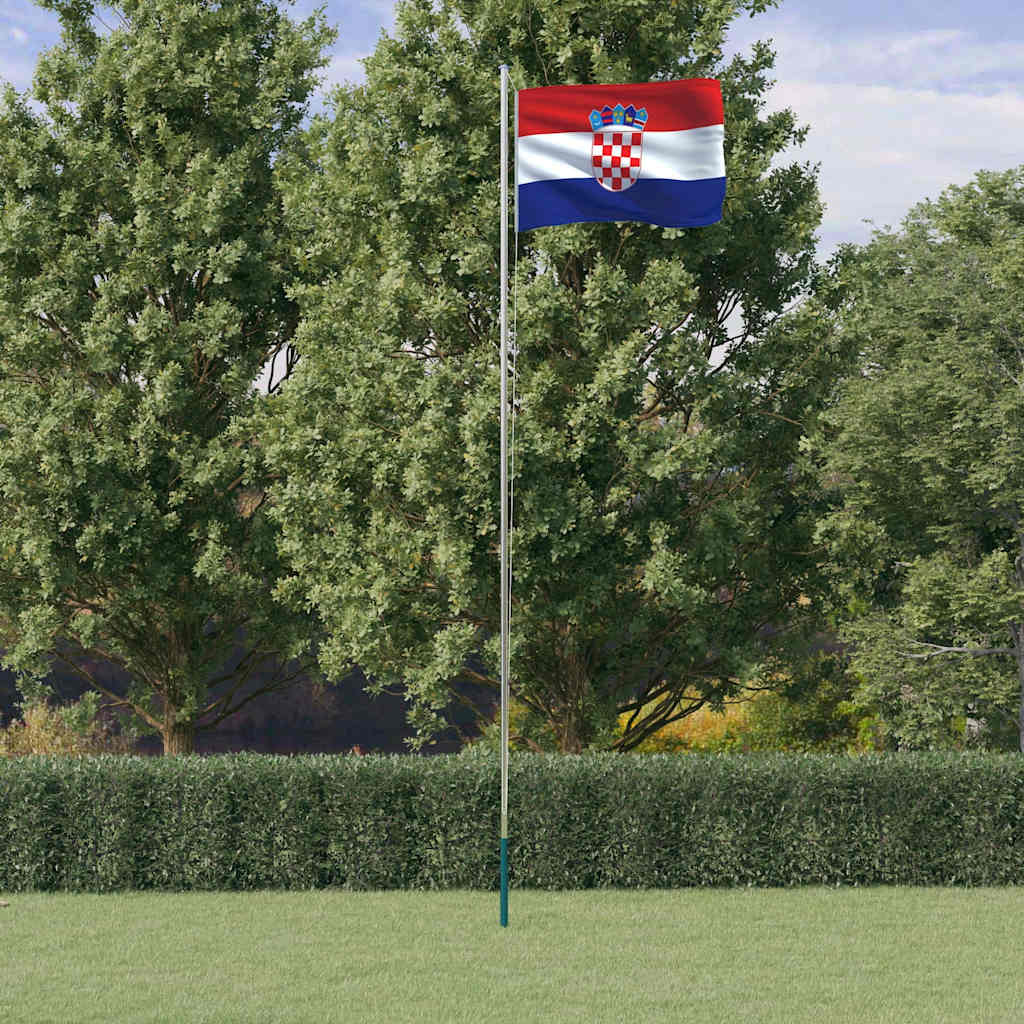 vidaXL Sectional Flagpole 6.08 m Aluminium Silver