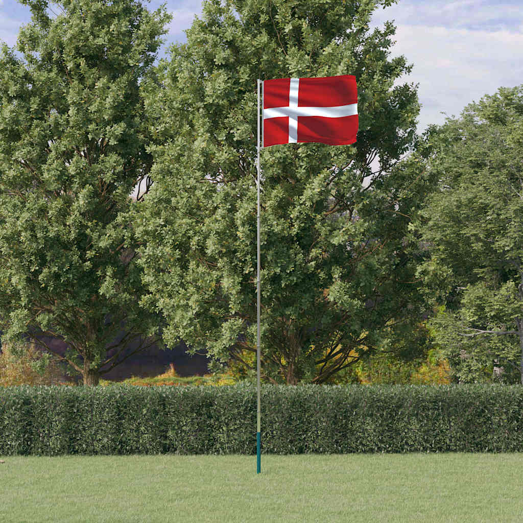 vidaXL Sectional Flagpole 6.08 m Aluminium Silver