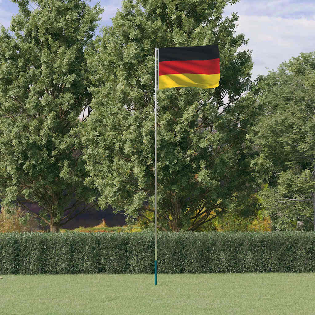 vidaXL Sectional Flagpole 6.08 m Aluminium Silver