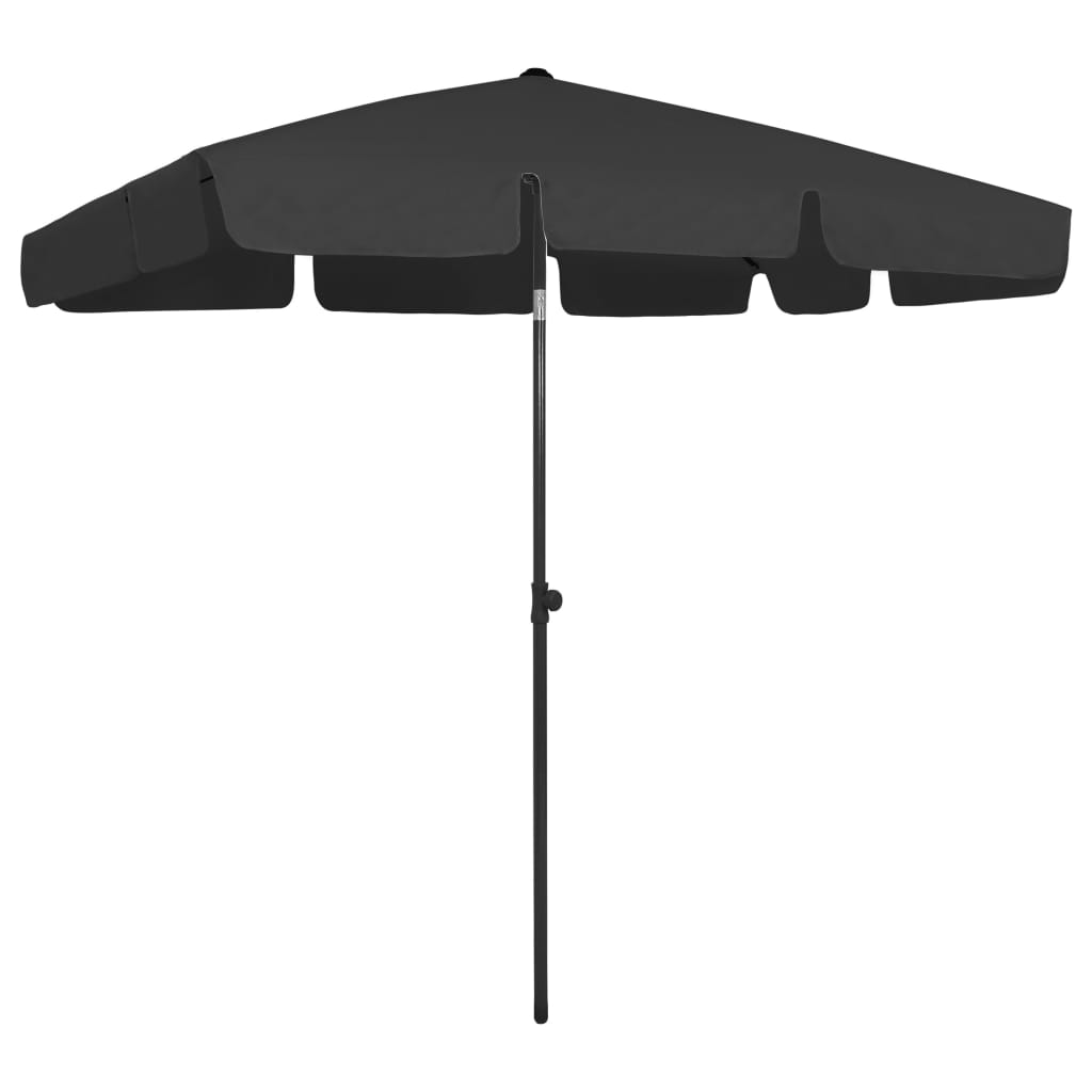 vidaXL Strandparasol 180x120 cm zandgeel