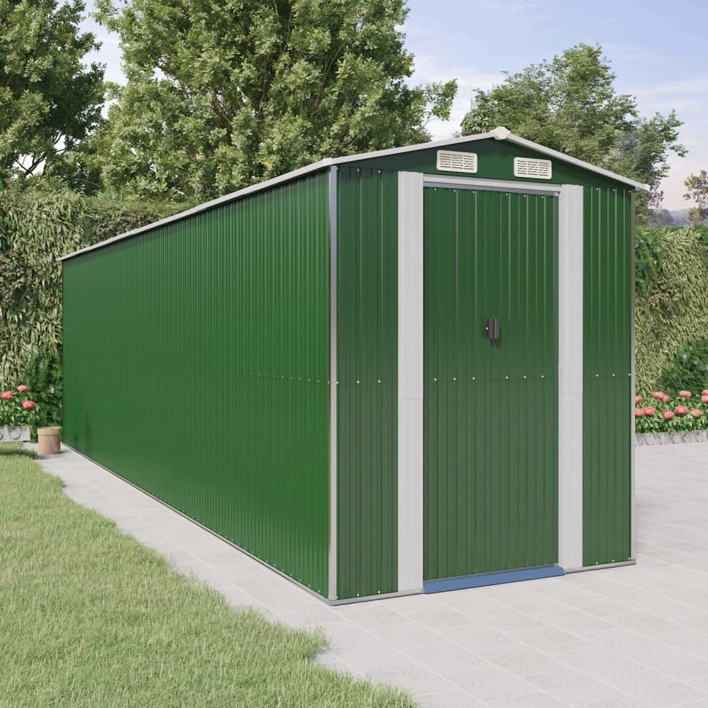 vidaXL Tuinschuur 192x191x223 cm gegalvaniseerd staal groen