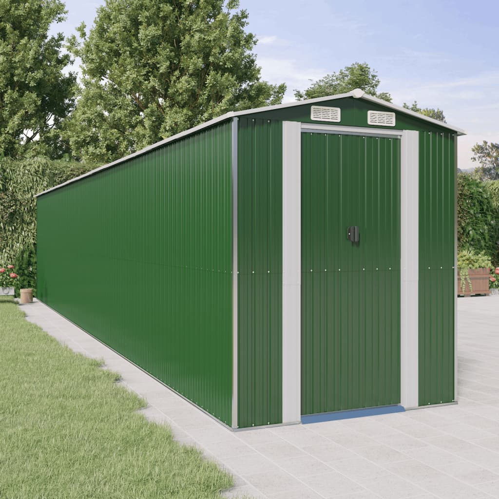vidaXL Tuinschuur 192x191x223 cm gegalvaniseerd staal groen
