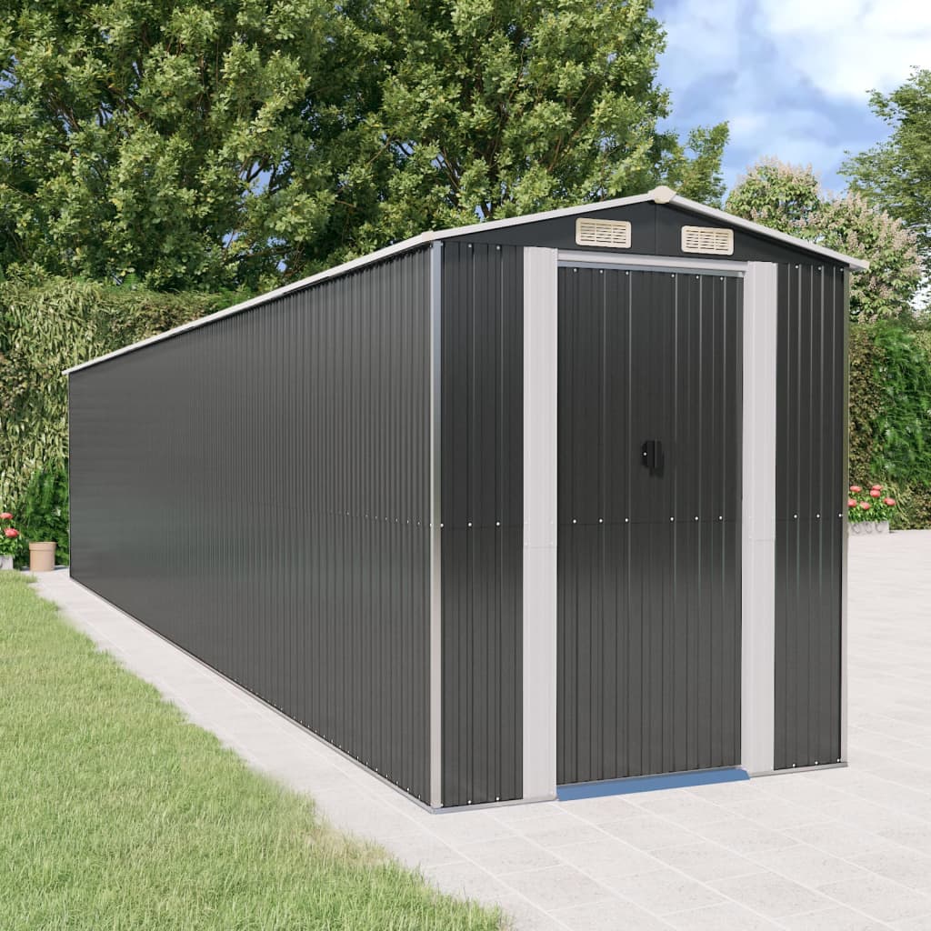vidaXL Tuinschuur 192x191x223 cm gegalvaniseerd staal antracietkleurig