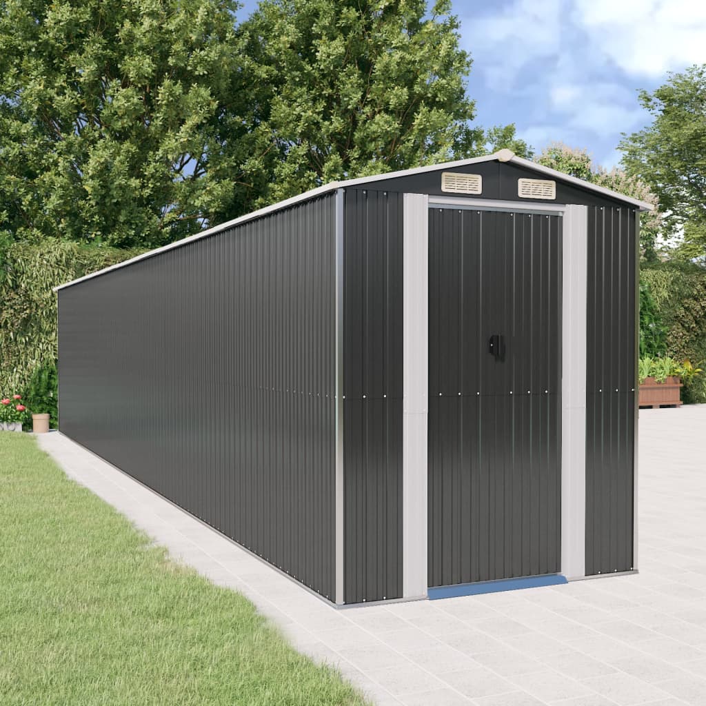 vidaXL Tuinschuur 192x191x223 cm gegalvaniseerd staal antracietkleurig
