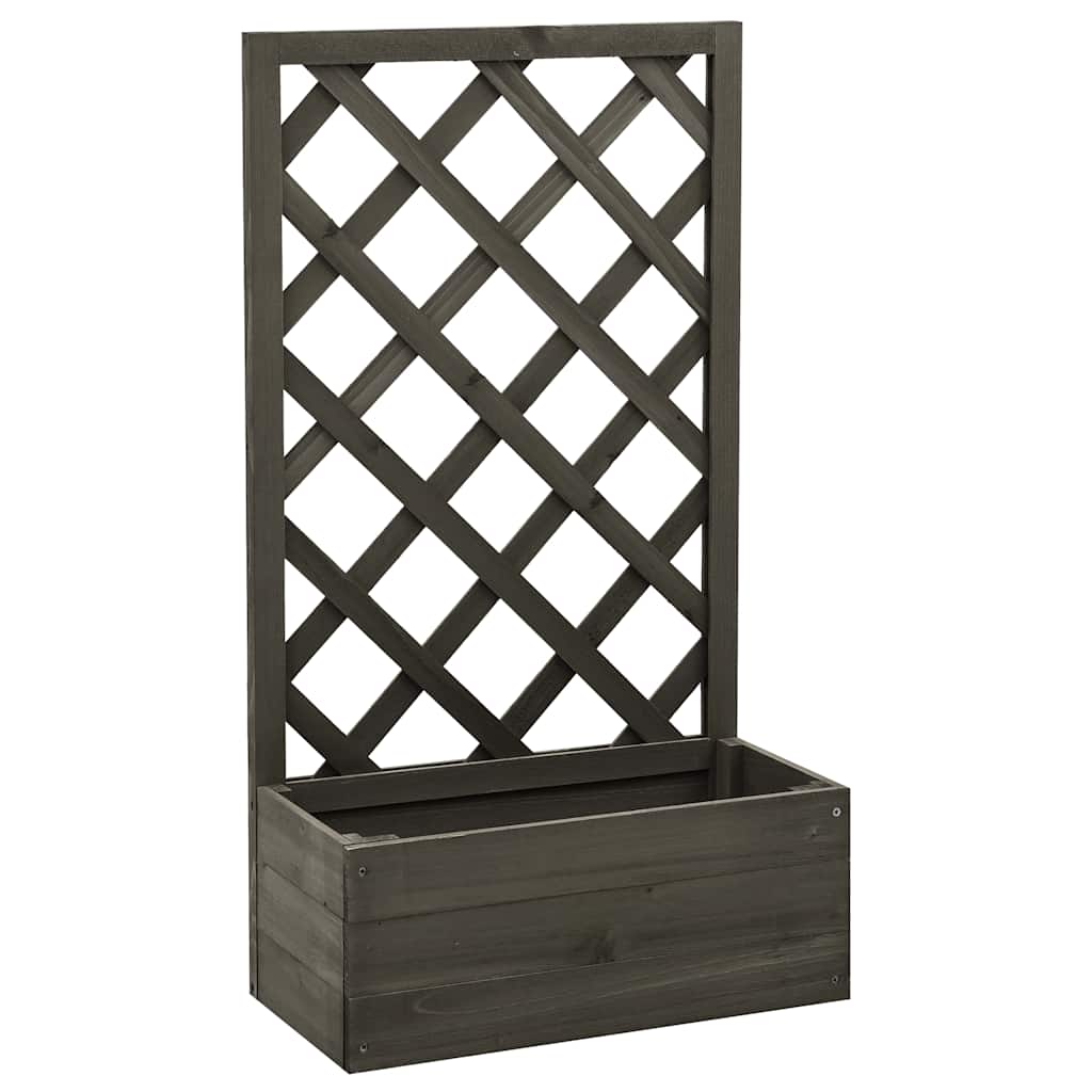 vidaXL Latwerkplantenbak 50x25x90 cm massief vurenhout oranje