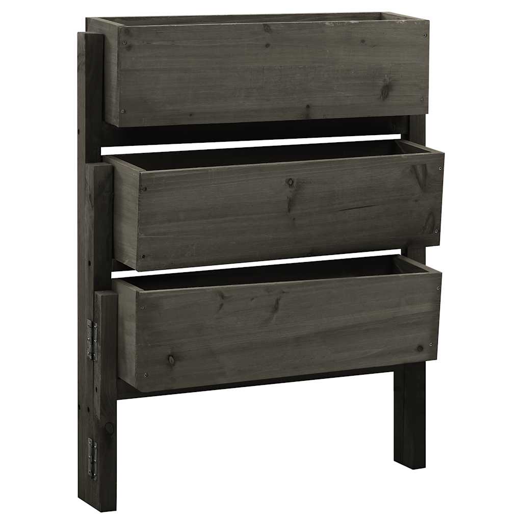vidaXL Plantenbak inklapbaar 60x14x75 cm massief vurenhout oranje