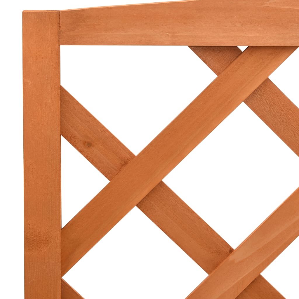 vidaXL Plant stand with trellis 70x42x120 cm solid spruce wood orange