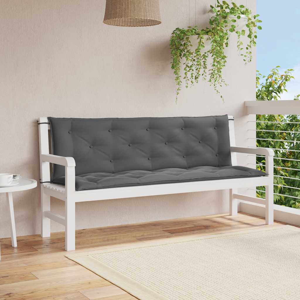 vidaXL Ensemble de banque de rangement 100x(50+50)x7 cm tissu Oxford couleur antraciet