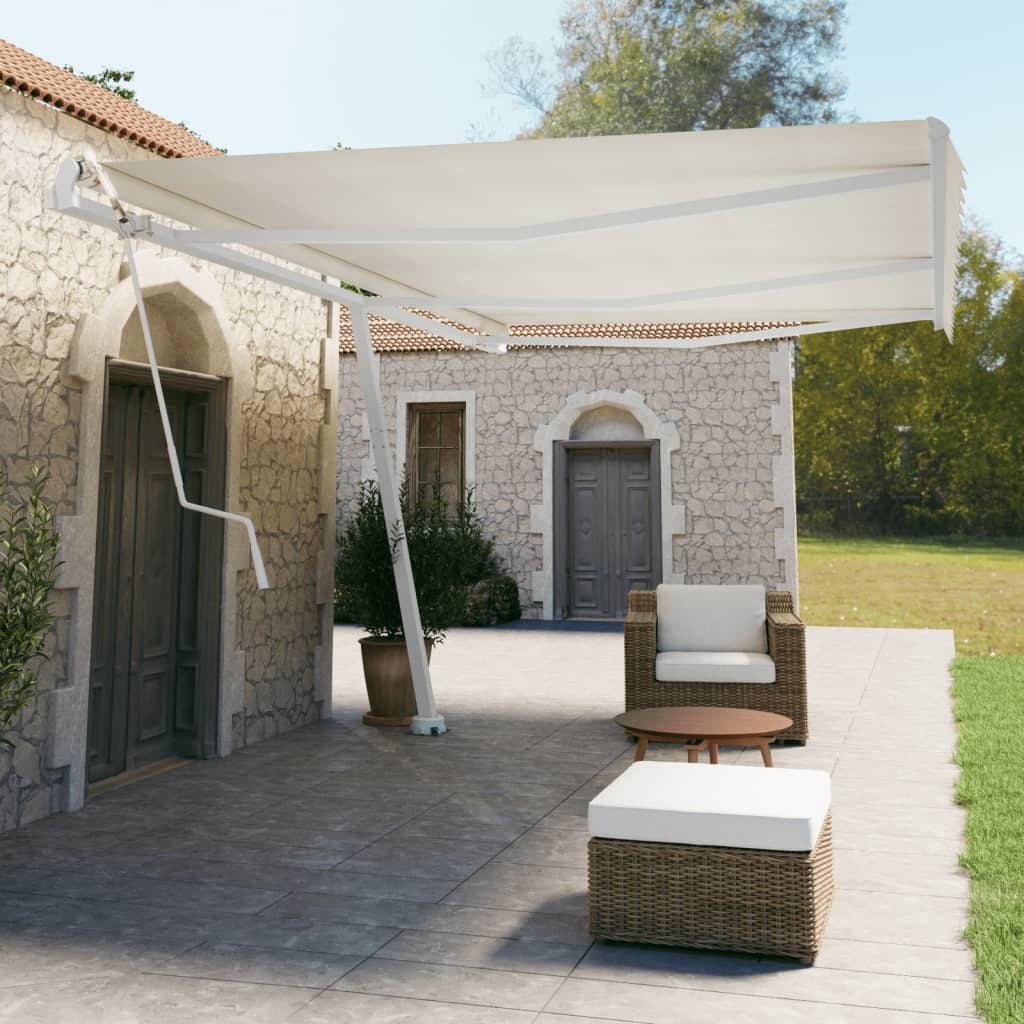 vidaXL Luifelpaalset 300x245 cm ijzer wit