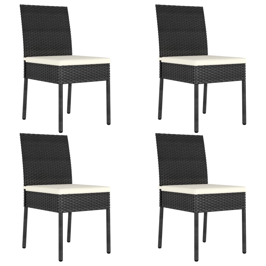 vidaXL Tuinstoelen 2 st poly rattan zwart