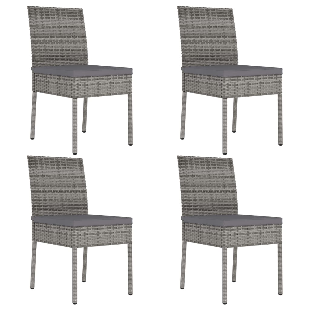 vidaXL Tuinstoelen 2 st poly rattan zwart