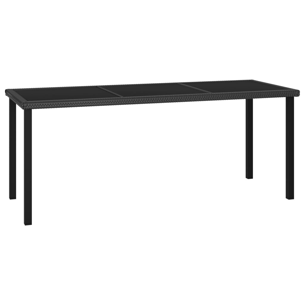vidaXL Tuintafel 70x70x73 cm poly rattan zwart