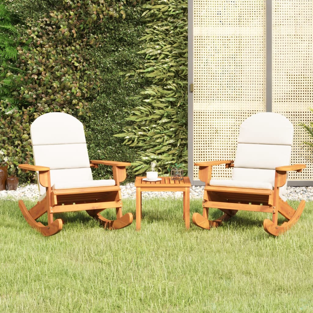 vidaXL 3-delige Loungeset Adirondack massief acaciahout