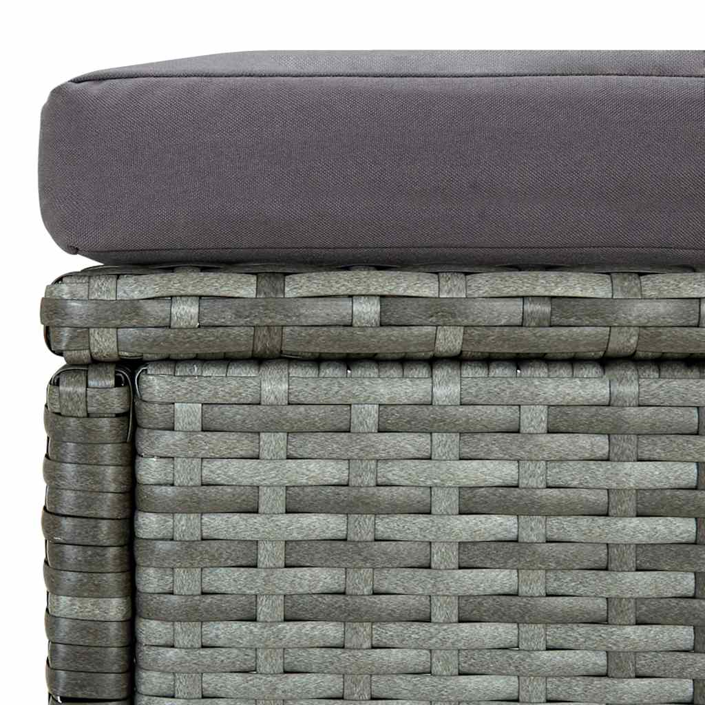 vidaXL 6-Piece Lounge Set with Cushions Poly Rattan Black