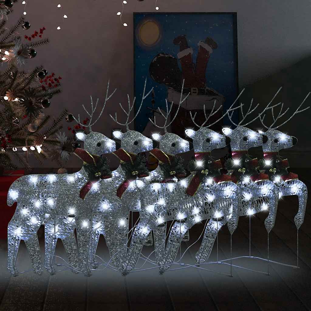 vidaXL Christmas Reindeer 4 pcs 80 LEDs Gold