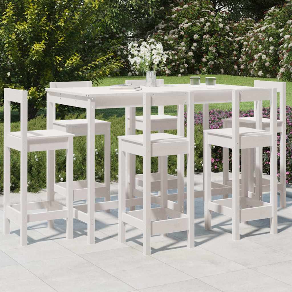 vidaXL 7-delige Barset massief grenenhout