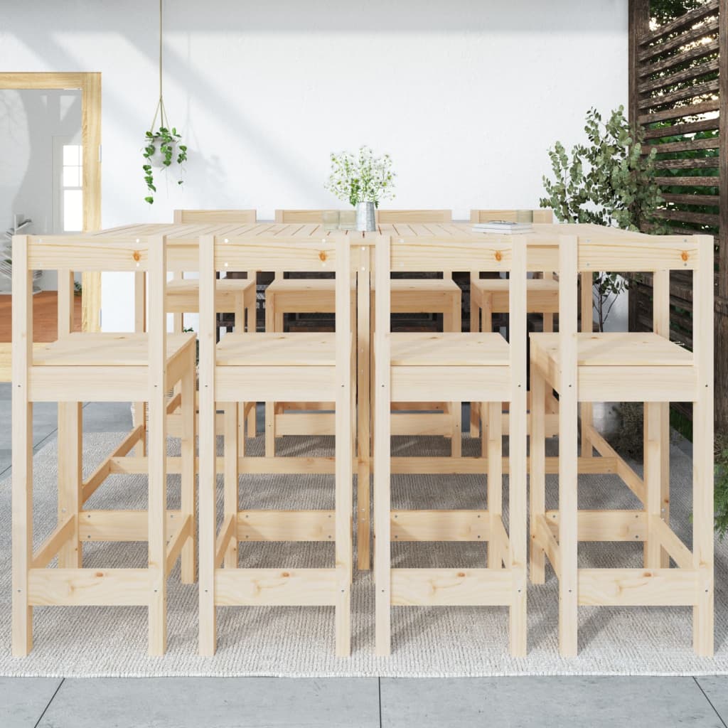 vidaXL 9-piece Bar Set Solid Pinewood