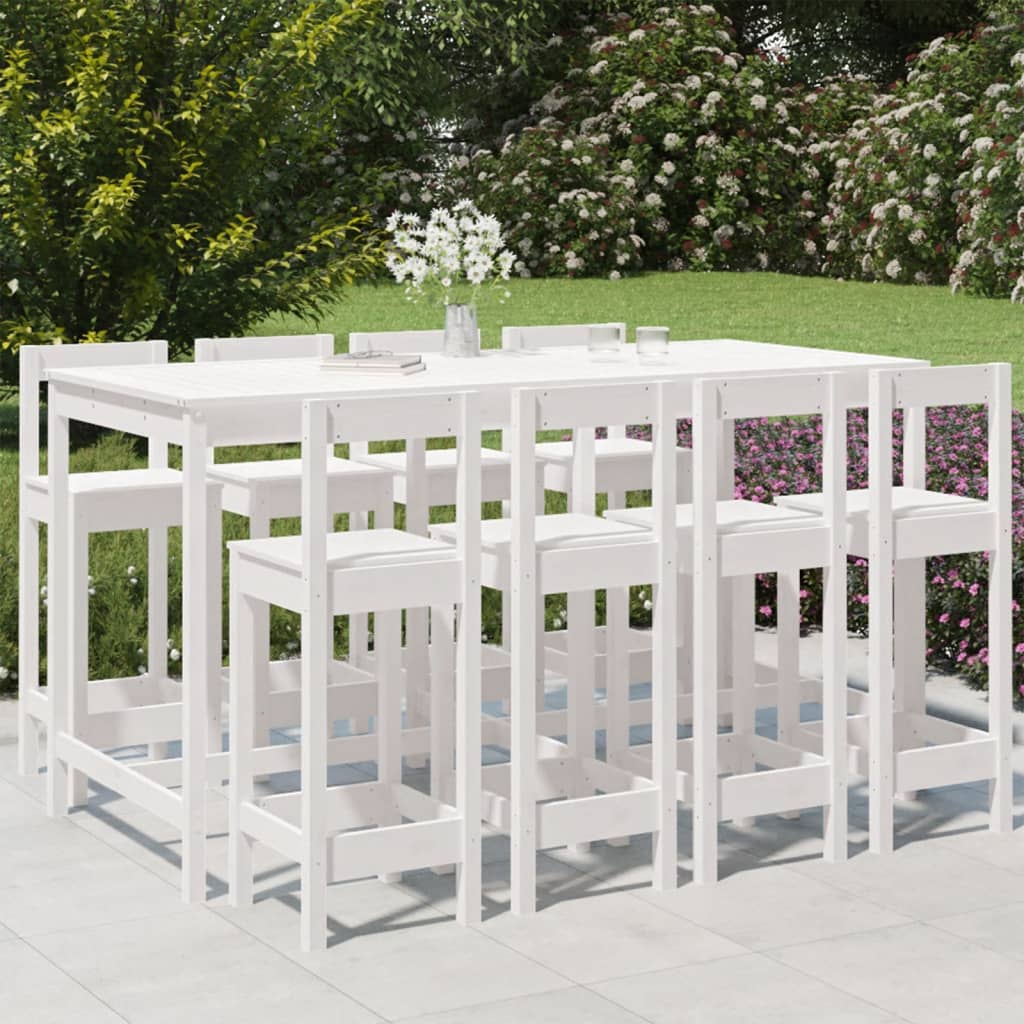 vidaXL 9-piece Bar Set Solid Pinewood